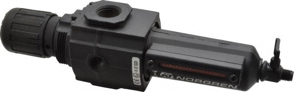 FRL Combination Unit: 1/2 NPT, Intermediate, 1 Pc Filter/Regulator with Pressure Gauge