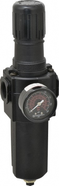 FRL Combination Unit: 3/4 NPT, Standard, 1 Pc Filter/Regulator with Pressure Gauge