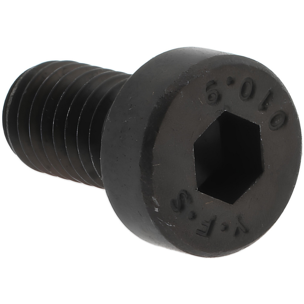 Low Hex Socket Cap Screw: M6x1, 12.00 mm Length Under Head, Alloy Steel, Black Oxide Finish - Fully Threaded, 4.00 mm Hex, SIP 147