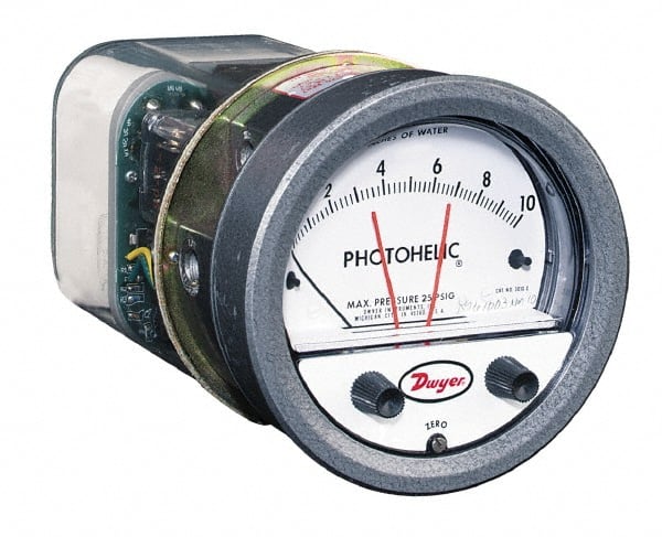 Dwyer A3050 25 Max psi, 2% Accuracy, NPT Thread Photohelic Pressure Switch 