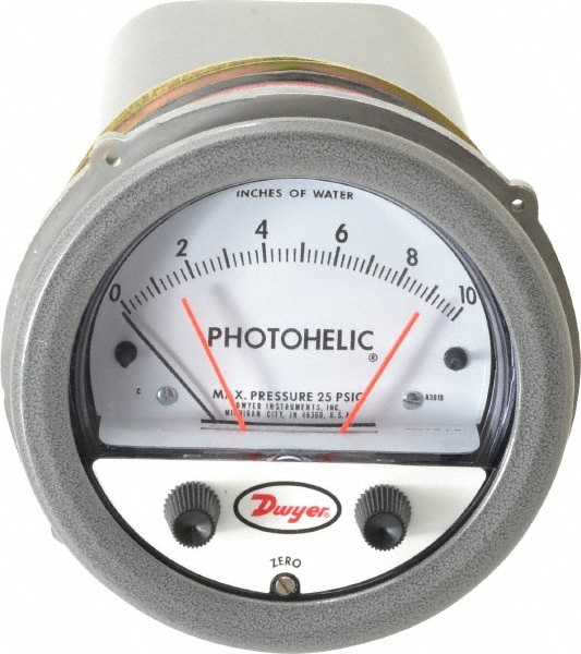 Dwyer A3010 25 Max psi, 2% Accuracy, NPT Thread Photohelic Pressure Switch Image