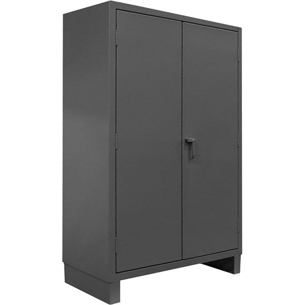 48 Width x 42 Height x 24 Depth Tennsco J2442SU Heavy Gauge Steel Welded Counter High Jumbo Storage Cabinet Black