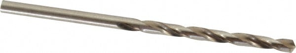 Mechanics Drill Bit: 1/8" Dia, 1180, High Speed Steel, Straight-Cylindrical Shank, Standard Point