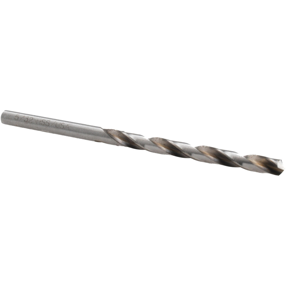 Mechanics Drill Bit: 5/32" Dia, 118 ° Point, High Speed Steel, Straight-Cylindrical Shank, Standard Point