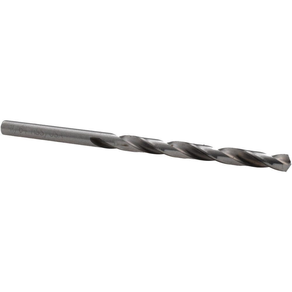 Mechanics Drill Bit: 11/64" Dia, 118 ° Point, High Speed Steel, Straight-Cylindrical Shank, Standard Point