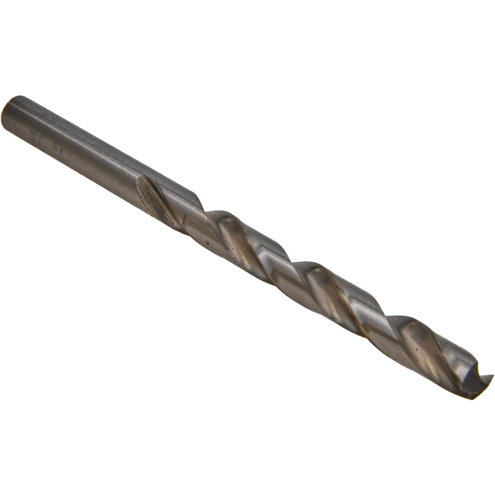 Mechanics Drill Bit: Letter E (1/4"), 118 ° Point, High Speed Steel, Straight-Cylindrical Shank, Standard Point