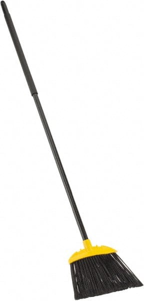 10" Wide, Black Polypropylene Bristles, Metal Handle, Angled Broom