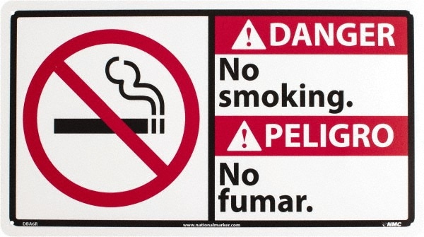 Sign: Rectangle, "Danger - No Smoking"