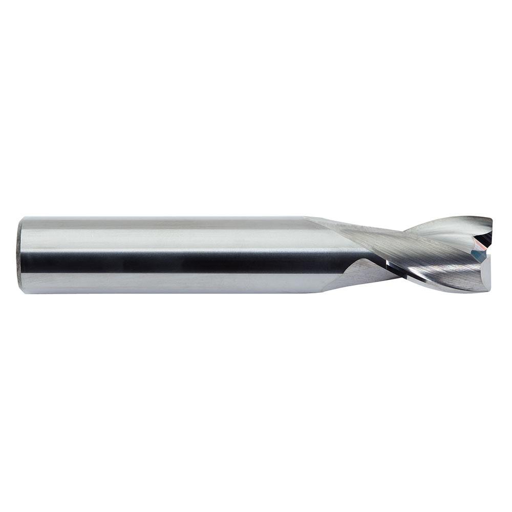 Corner Radius End Mill: 3/8" Dia, 1/2" LOC, 0.015" Radius, 2 Flutes, Solid Carbide