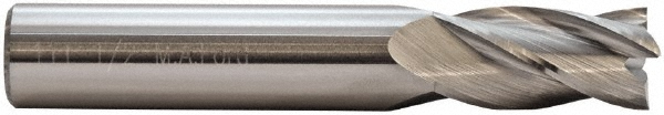 M.A. Ford 4mm, 14mm LOC, 4mm Shank Diam, 51mm OAL, 4 Flute, Solid Carbide Square End Mill - Single End, TiCN Finish, 30° Helix, Centercutting