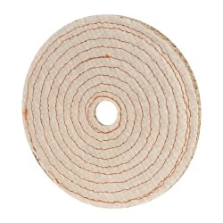 Unmounted Sisal with Cloth Cover Buffing Wheel: 8" Dia, 1/2" Thick, 1/2" Arbor Hole Dia