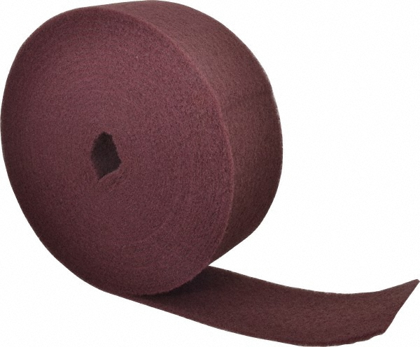 Non-Woven Roll: Aluminum Oxide, 4" Wide, 30' Long - Very Fine, Red