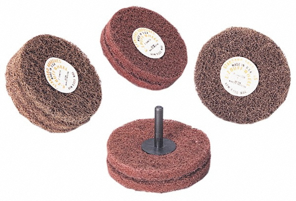 Deburring Disc: 2" Dia, Very Fine Grade, Aluminum Oxide - Quick-Change Mount, Blue, 20000 Max RPM
