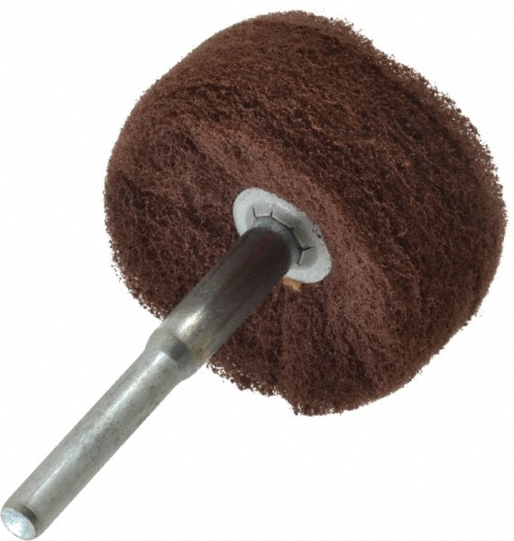 Mounted Flap Wheel: 2" Dia, 1" Face Width, Aluminum Oxide