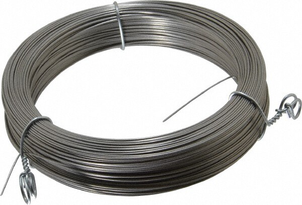 Music Wire Coil: 302 & 304 Stainless Steel, 0.033" Dia, 344' Long
