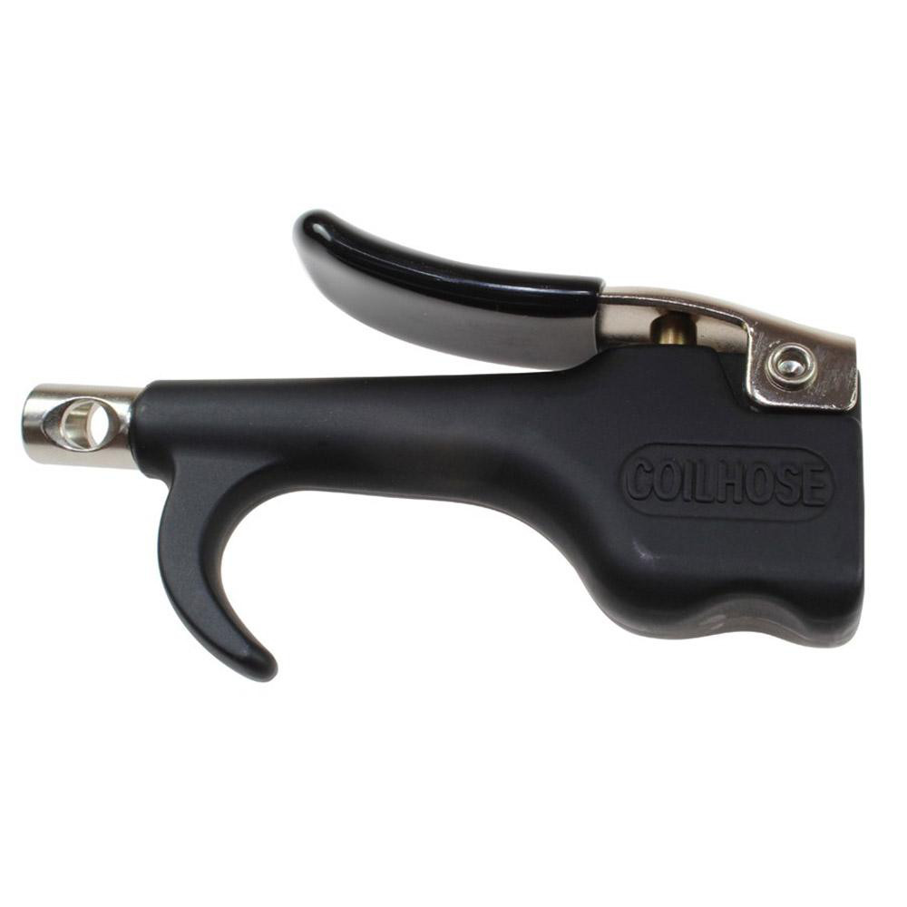 Air Blow Gun: Safety Nickel Tipped, Thumb Lever - 1/4 NPT, Zinc