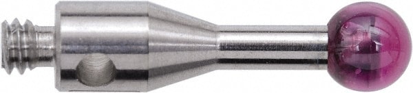 CMM Ball Stylus: 3 mm Ball Dia, 10 mm OAL, M2