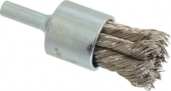 3//4 Wire Knot End Brush Stainless Steel with 1//4/" Shank Lot of 10