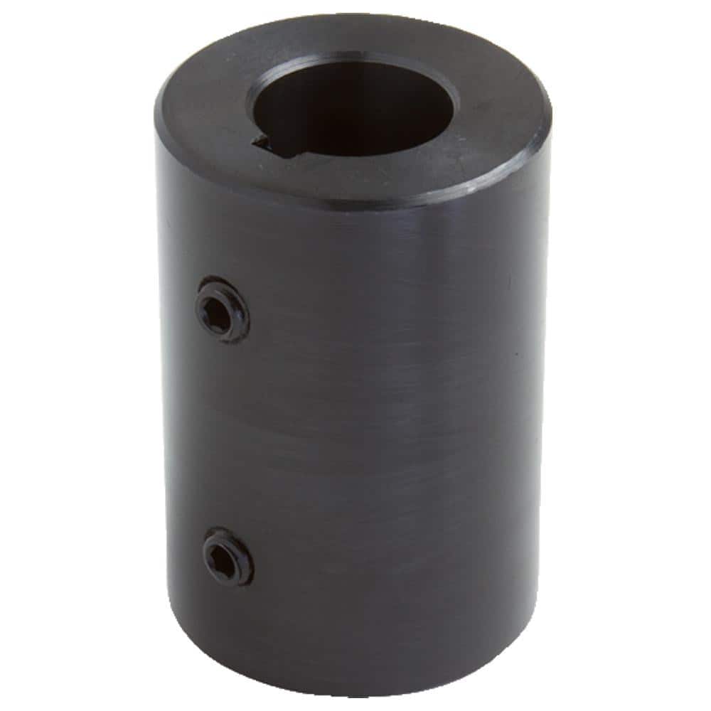 Climax Metal Products RC-150-KW 1-1/2" Inside x 2-1/2" Outside Diam, Mild Steel Set Screw Rigid Coupling with keyway 