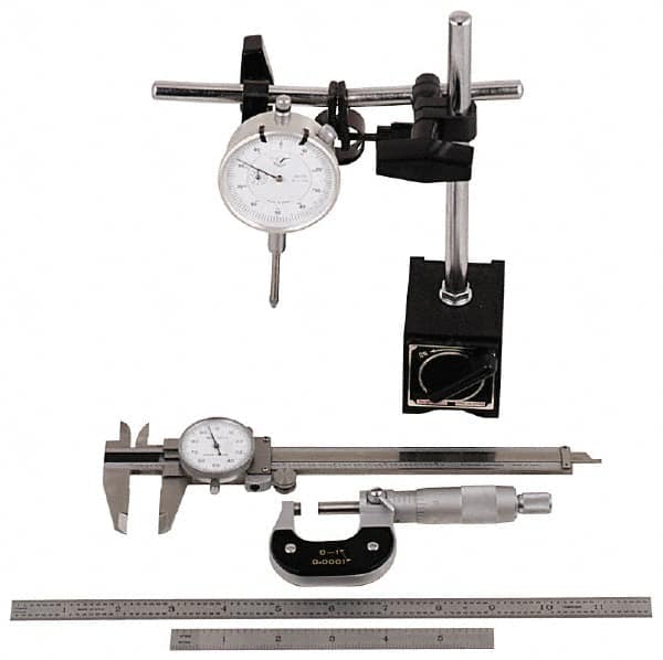 Machinist Caliper & Micrometer Kit: 6 pc