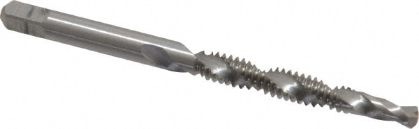 Combination Drill Tap: #6-32, H3, 2 Flutes, High Speed Steel Image