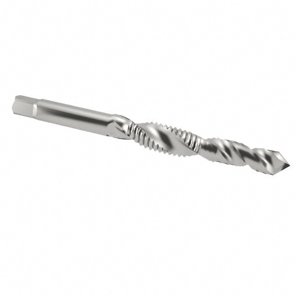 Combination Drill Tap: #10-24, H3, 2 Flutes, High Speed Steel Image