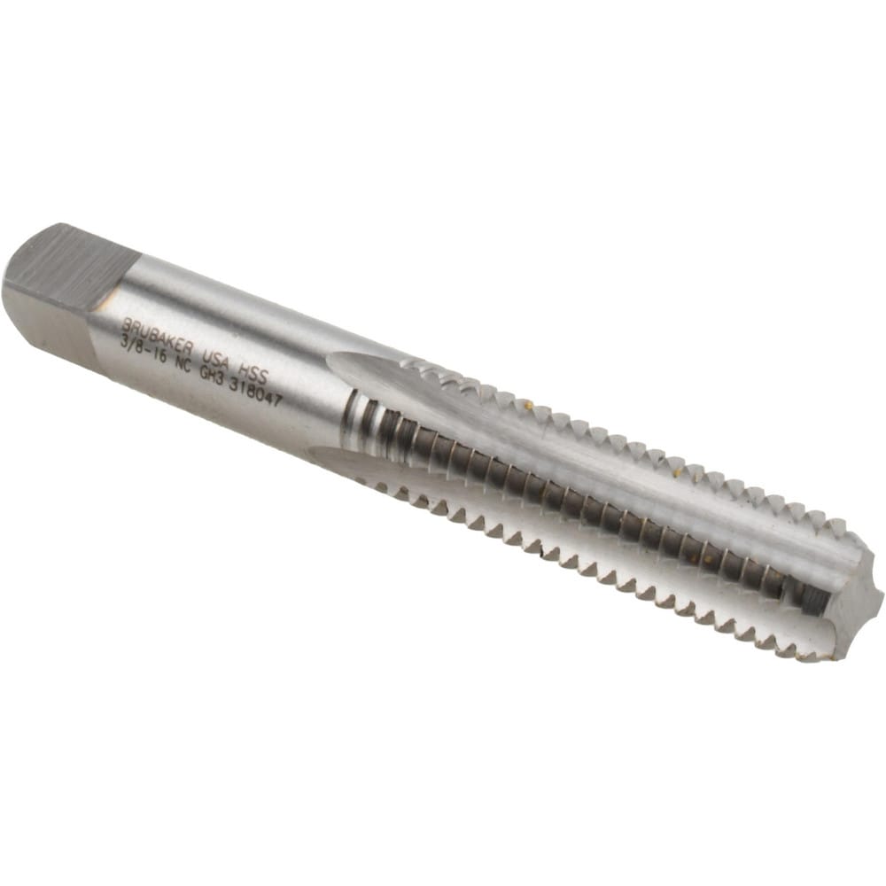 3/8-16 Bottoming RH 3B H3 Bright High Speed Steel 4-Flute Straight Flute Hand Tap
