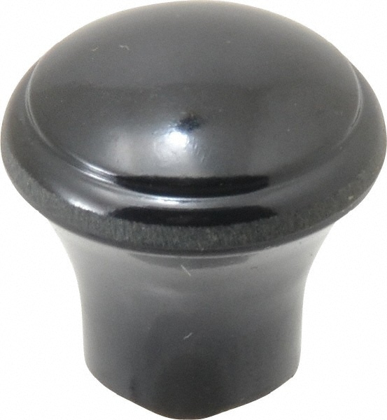 21/32" Head Diam, 8-32 Hole, 19/32" High, Phenolic, Female Insert, Push Pull Knob