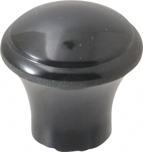 21/32" Head Diam, 10-32 Hole, 19/32" High, Phenolic, Female Insert, Push Pull Knob