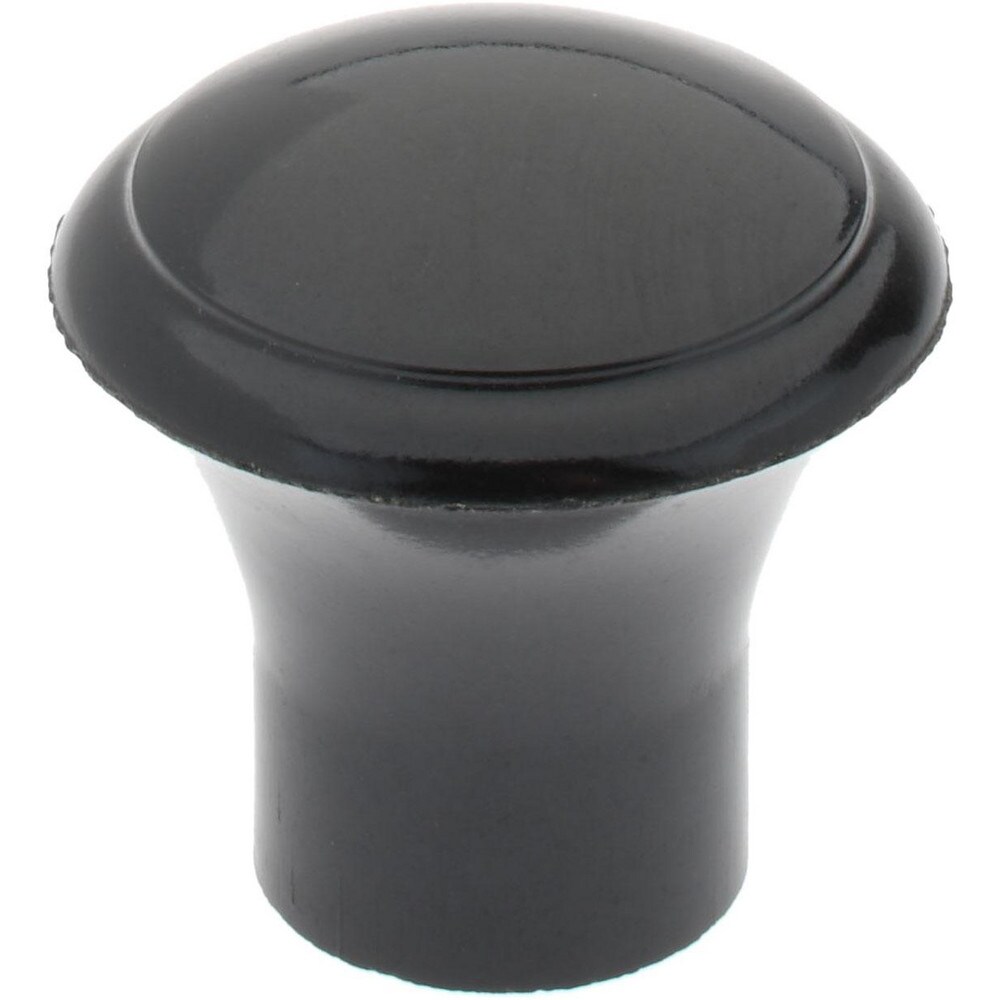 29/32" Head Diam, 10-32 Hole, 29/32" High, Phenolic, Female Insert, Push Pull Knob