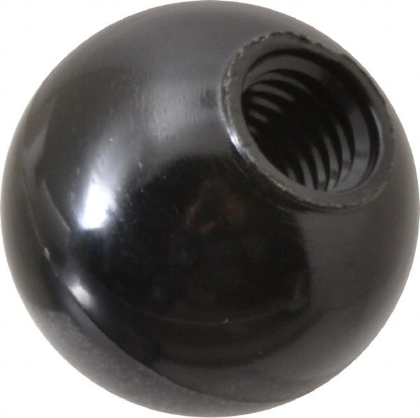 5/16-18 thds Brass. Inch 1 3/16 dia. 1 Each Black Phenolic Plastic Ball Knob