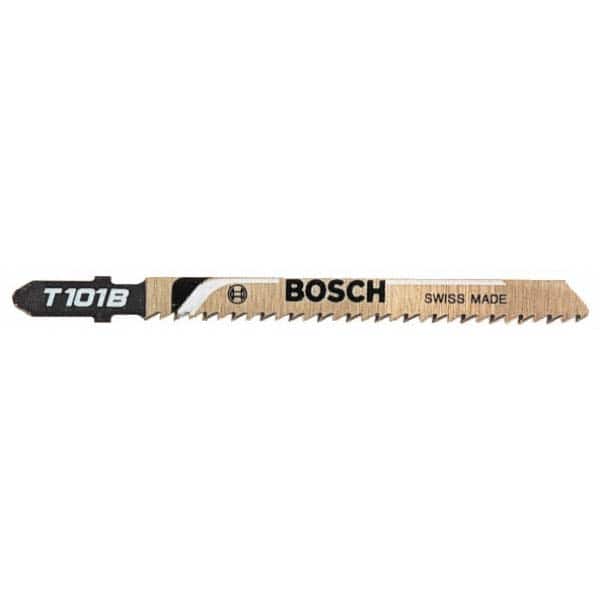 Bosch T101BR Jigsaw Blade: High Carbon Steel, 10 TPI, 0.06" Blade Thickness, 0.28" Blade Width 