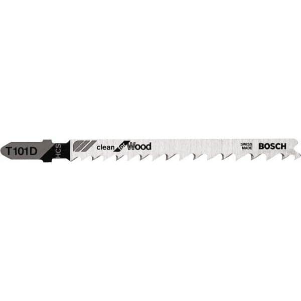 Bosch T101D Jigsaw Blade: High Carbon Steel, 5-6 TPI, 0.06" Blade Thickness, 0.28" Blade Width 