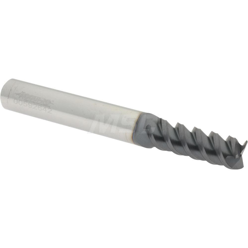 Accupro 3602812C11 Square End Mill: 9/32 Dia, 13/16 LOC, 5/16 Shank Dia, 2-1/2 OAL, 3 Flutes, Solid Carbide 