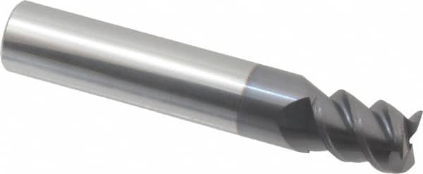 Accupro 360S4062C11 Square End Mill: 13/32 Dia, 9/16 LOC, 7/16 Shank Dia, 2-1/2 OAL, 3 Flutes, Solid Carbide 