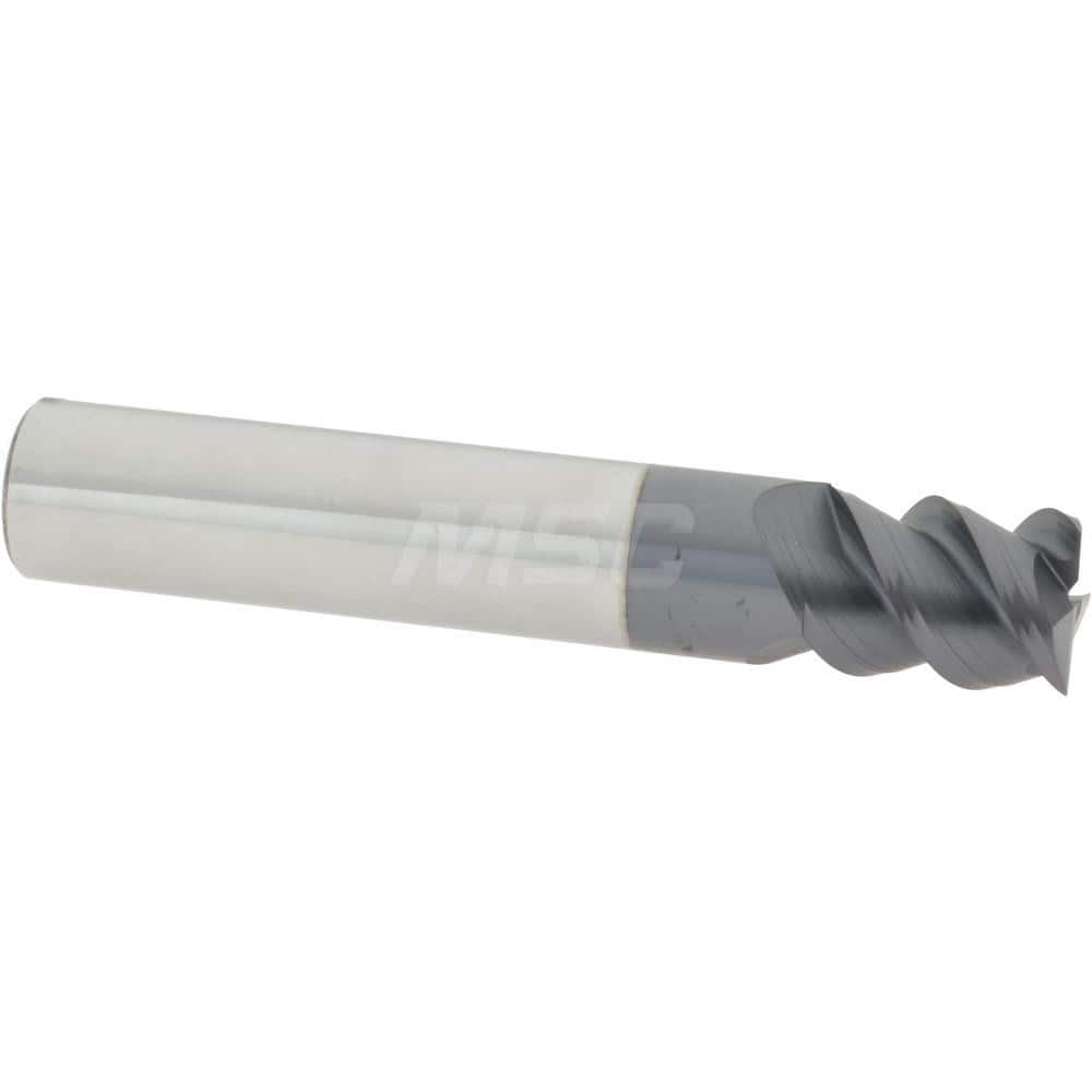 Accupro 360S4375C11 Square End Mill: 7/16 Dia, 9/16 LOC, 7/16 Shank Dia, 2-1/2 OAL, 3 Flutes, Solid Carbide 