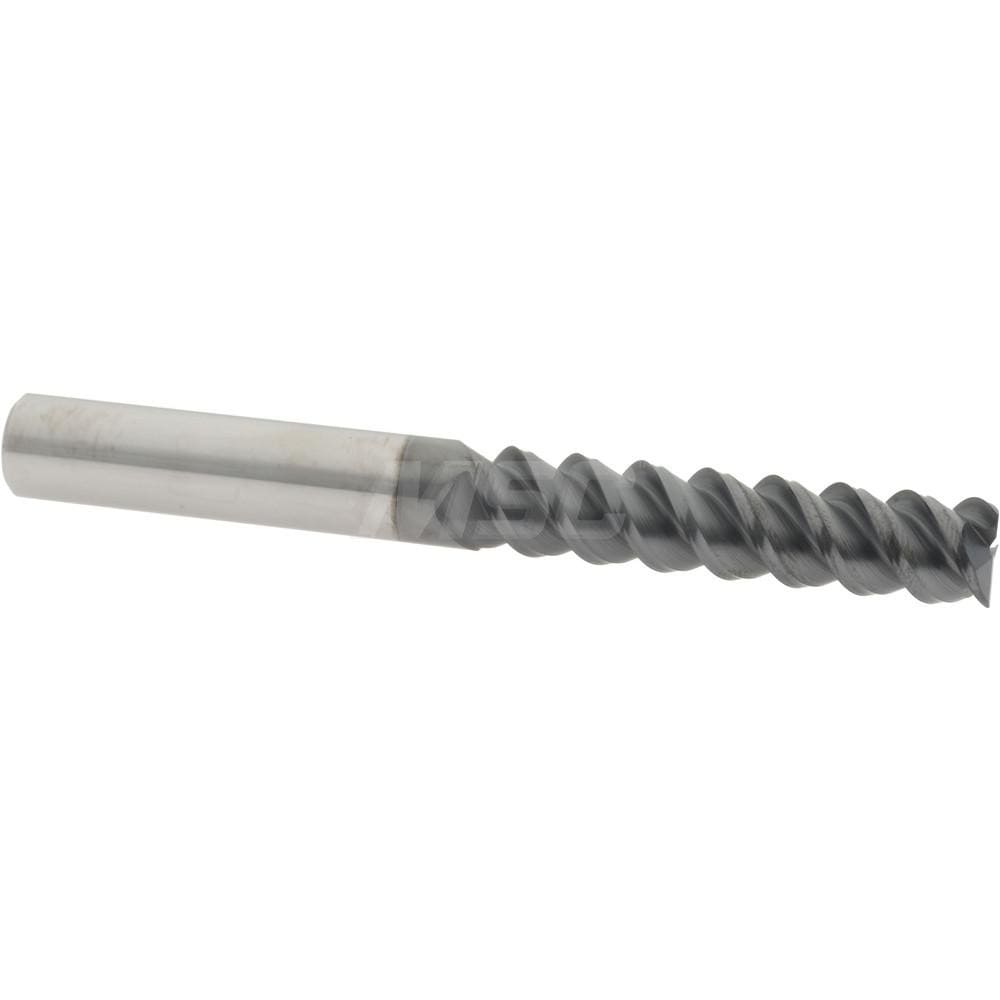 Accupro 360L4375C11 Square End Mill: 7/16 Dia, 2 LOC, 7/16 Shank Dia, 4 OAL, 3 Flutes, Solid Carbide 