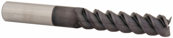 Accupro 12181188 Square End Mill: 5/8 Dia, 2-1/2 LOC, 5/8 Shank Dia, 5 OAL, 3 Flutes, Solid Carbide Image