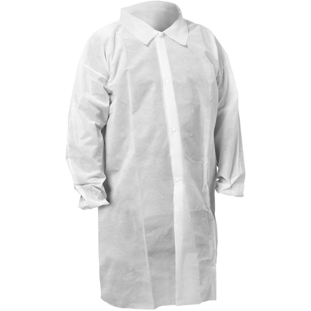 Disposable & Chemical Resistant Lab Coats; Garment Style: Lab Coat ; Gender: Unisex ; Size: X-Large ; Cuff Style: Elastic Cuff ; Material: Polypropylene ; Sleeve Length (Decimal Inch): 23