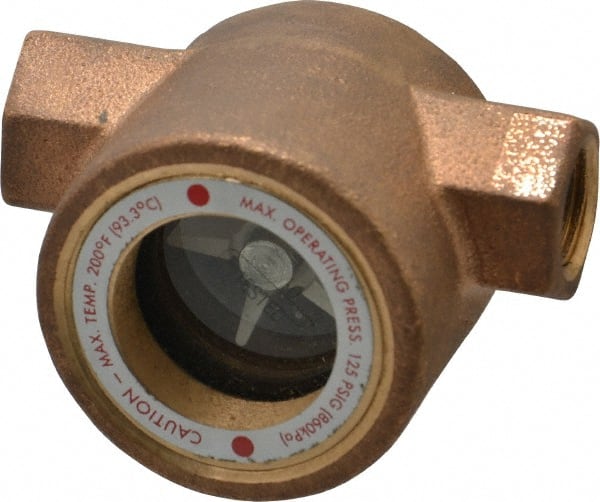 Dwyer SFI-100-3/8 3/8 Inch, Bronze Body Sight Flow Indicator 