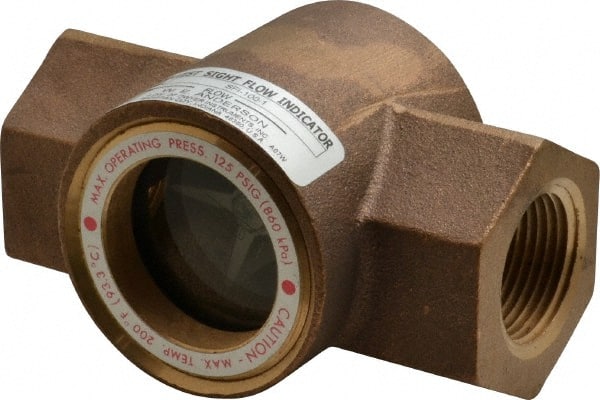 Dwyer SFI-100-1 1 Inch, Bronze Body Sight Flow Indicator 