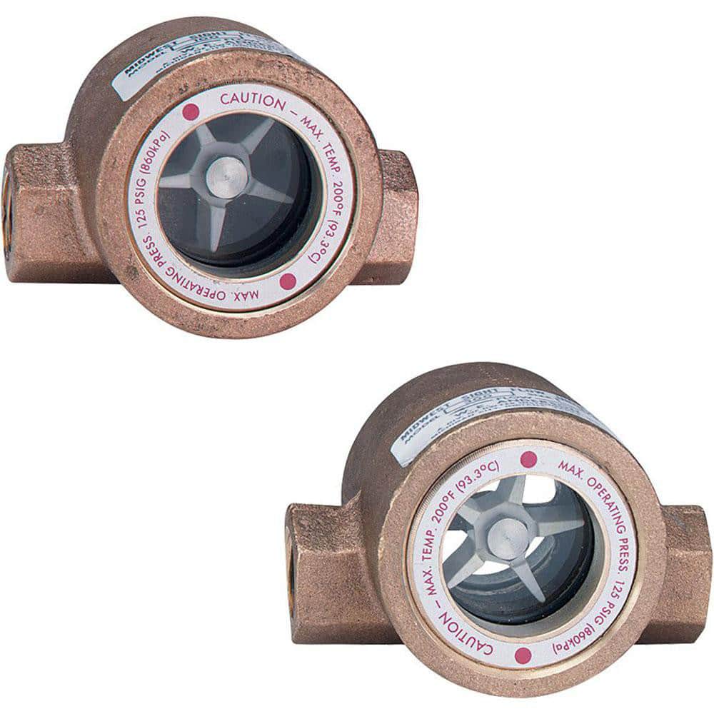 Dwyer SFI-350-2 2 Inch, Bronze Body Sight Flow Indicator 