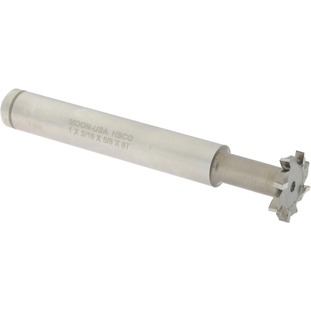1" Diam, 3/16" Wide, Cobalt T-Slot Cutter