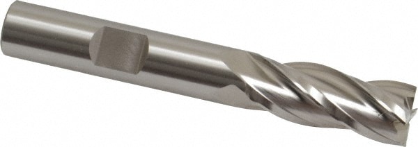 OSG 5741000 Square End Mill: 13/32 Dia, 1 LOC, 3/8 Shank Dia, 2-11/16 OAL, 4 Flutes, Vanadium High Speed Steel Image