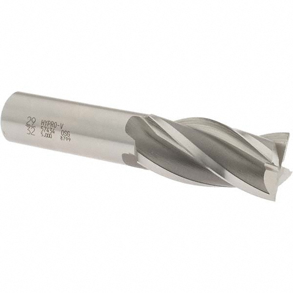 OSG 5743400 Square End Mill: 29/32 Dia, 1-7/8 LOC, 3/4 Shank Dia, 4-1/8 OAL, 4 Flutes, Vanadium High Speed Steel Image