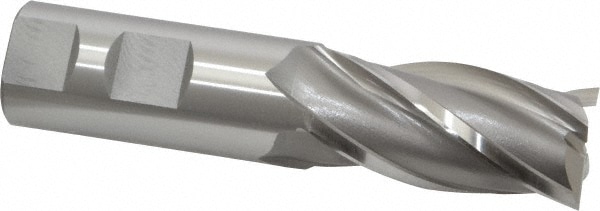 OSG 5743900 Square End Mill: 1 Dia, 2 LOC, 1 Shank Dia, 4-1/2 OAL, 4 Flutes, Vanadium High Speed Steel Image