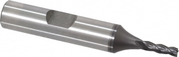 OSG 5740108 Square End Mill: 1/8 Dia, 3/8 LOC, 3/8 Shank Dia, 2-5/16 OAL, 4 Flutes, Vanadium High Speed Steel Image