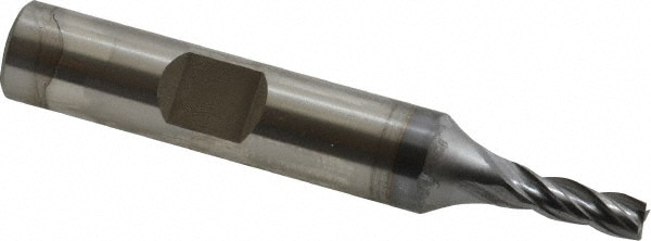 OSG 5740208 Square End Mill: 5/32 Dia, 7/16 LOC, 3/8 Shank Dia, 2-3/8 OAL, 4 Flutes, Vanadium High Speed Steel Image