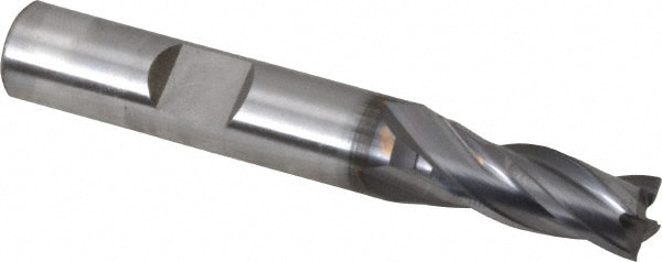 OSG 5740708 Square End Mill: 5/16 Dia, 3/4 LOC, 3/8 Shank Dia, 2-1/2 OAL, 4 Flutes, Vanadium High Speed Steel Image