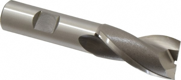 OSG 5732700 Square End Mill: 13/16 Dia, 1-1/2 LOC, 5/8 Shank Dia, 3-5/8 OAL, 2 Flutes, Vanadium High Speed Steel Image